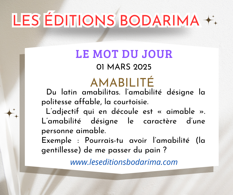 Le Mot du Jour 01 Mars