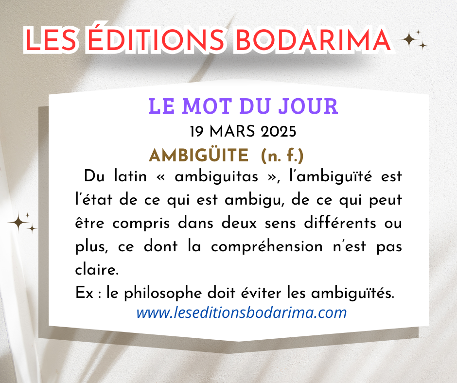 Le Mot du Jour 19 Mars