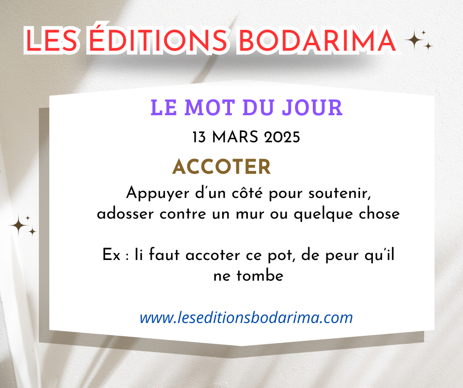 Mot du Jour 13 Mars